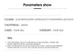 Astronauta modelo de resina ouro estatueta para interior casa acessórios sala estar decoração moderna arte estátua escritório decoração presente - loja online