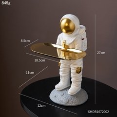 Astronauta modelo escultura arte moderna bandeja de armazenamento decoração para casa acessórios para sala estar uma peça resina estátua mesa decoração - Dr. Brauch