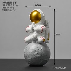 Enfeites de resina estatueta astronauta modelo casa decoração acessórios para sala estar presente aniversário moderno escritório decoração da mesa