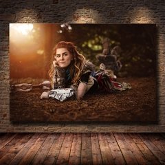 Imagem do Arte da parede pintura em tela hd impressão cartaz moderno popular jogo online horizonte zero amanhecer menino decoração da parede quarto cuadros