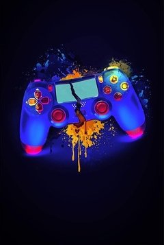 Imagem do Gamer sala gamepad jogo playstation colorido pintura em tela posters impressão arte da parede fotos meninos quarto sala de jogos decoração casa