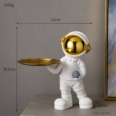 Astronauta modelo escultura arte moderna bandeja de armazenamento decoração para casa acessórios para sala estar uma peça resina estátua mesa decoração na internet