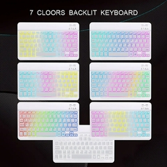 EMTRA-Teclado Bluetooth Retroiluminado, Teclado e Mouse Espanhol, Retroiluminaç - loja online