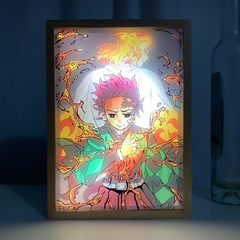 Luz de moldura de foto LED Demônio Slayer, lâmpada noturna de anime, design de - loja online