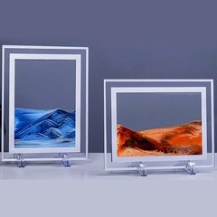 Imagem do 360 rotatable areia movediça pintura movente areia arte fluindo 3d paisagem mar profundo sandscape em movimento exibir decorações de escritório 7/12 em