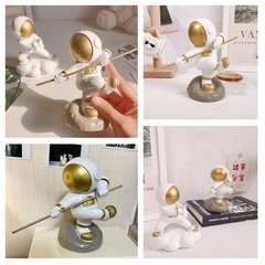 Enfeites de resina estatueta astronauta modelo casa decoração acessórios para sala estar presente aniversário moderno escritório decoração da mesa