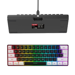 Combos Backlight de Teclado e Mouse para PUBG Gamer, 61 Teclas, Com Fio, Branco, - Dr. Brauch