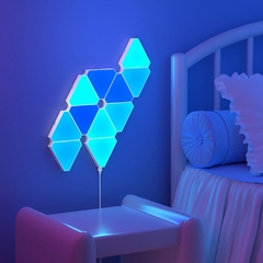 Lâmpada de parede quantum triangular led ritmo captador inteligente luz de fund na internet