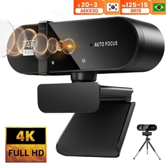 Webcam Full HD com microfone, mini câmera, foco automático, PC, tiro de vídeo