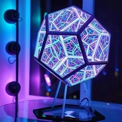 Usb luz da noite led infinity dodecaedro lâmpada colorida criativo led lâmpada de iluminação ambiente decoração para casa céu estrelado luzes 5v - comprar online