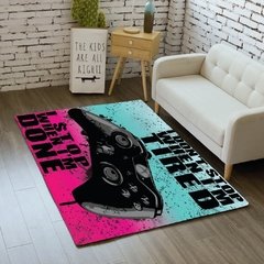 Tapetes do jogador da área de casa com design do controlador do jogo, tapetes antiderrapantes do assoalho para crianças, tapete do lance para a decoração sala de jogos tapis