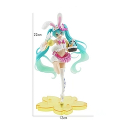 Hatsune Miku Boneca Modelo PVC para Meninas, Figurais Anime, Orelhas De Coelho, - loja online