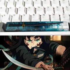 Anime japonês Demon Slayer Keycaps, 6.25u Resina Keycap, Barra de Espaço Artes na internet