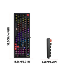 Jedel vermelho interruptor 96 teclas teclado mecânico Volume e luz ajuste perso - comprar online