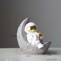 Enfeites de resina estatueta astronauta modelo casa decoração acessórios para sala estar presente aniversário moderno escritório decoração da mesa - loja online