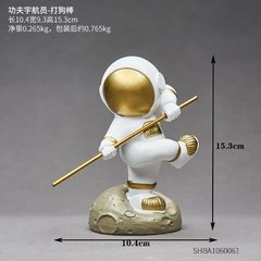 Enfeites de resina estatueta astronauta modelo casa decoração acessórios para sala estar presente aniversário moderno escritório decoração da mesa - Dr. Brauch