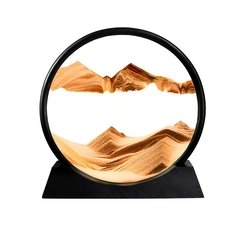 360 rotatable areia movediça pintura movente areia arte fluindo 3d paisagem mar profundo sandscape em movimento exibir decorações de escritório 7/12 em - comprar online