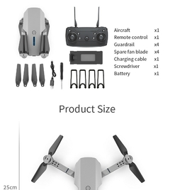 KDBFA Dobrável Quadcopter Drone, E88 Pro, WiFi FPV Drone, Câmera Grande Angula - loja online