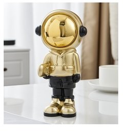 Astronauta modelo de resina ouro estatueta para interior casa acessórios sala estar decoração moderna arte estátua escritório decoração presente