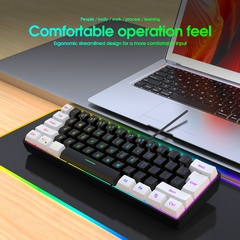 Combos Backlight de Teclado e Mouse para PUBG Gamer, 61 Teclas, Com Fio, Branco, - comprar online