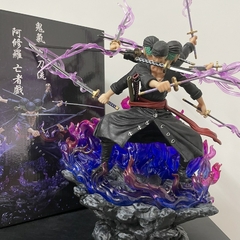 One Piece Zoro Action Figure Anime, Wano, Onigashima, Estilo 9 Espadas, Estátua - comprar online