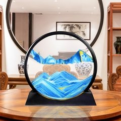 360 rotatable areia movediça pintura movente areia arte fluindo 3d paisagem mar profundo sandscape em movimento exibir decorações de escritório 7/12 em - comprar online