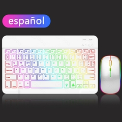 EMTRA-Teclado Bluetooth Retroiluminado, Teclado e Mouse Espanhol, Retroiluminaç na internet