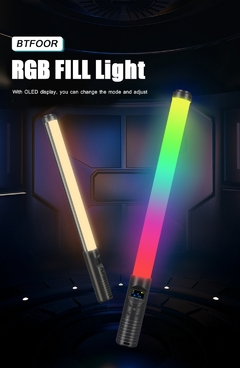 RGB Light Stick Wand com suporte tripé, partido colorido lâmpada LED, luz de p