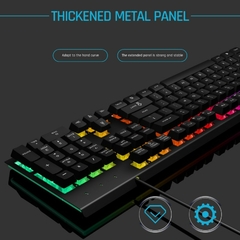 Teclado para jogos com fio USB retroiluminado, 104 teclas, Metal, Destacável, D na internet