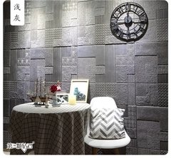 Imagem do Papel de parede acústico em espuma 3d, 1 peça, à prova d'água, adesivo, decoração para a cama, sala de estar, casa, padrão geométrico europeu