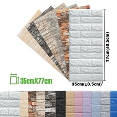 35x77cm espuma 3d adesivos de parede tijolo auto adesivo painéis decoração da casa sala estar quarto decoração do banheiro adesivo - comprar online