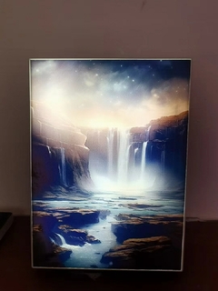 Imagem do Ins Luz Criativa LED Pintura, 3 Cores, Recarregável, Desktop Luzes Decorativas,