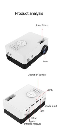 Salange j15 pro led mini projetor para o cinema em casa 480x360 pixels 1080p suportado hdmi-compatível usb áudio vídeo mini beamer na internet