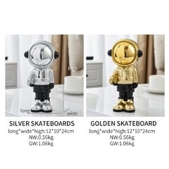 Astronauta modelo de resina ouro estatueta para interior casa acessórios sala estar decoração moderna arte estátua escritório decoração presente - comprar online