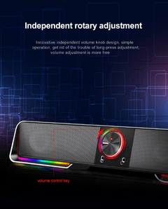 Redragon gs570 darknets surpport bluetooth aux 3.5mm estéreo surround alto-falante rgb coluna barra de som para computador - comprar online