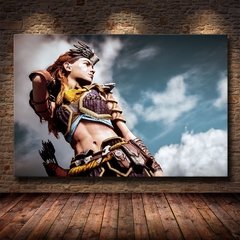 Arte da parede pintura em tela hd impressão cartaz moderno popular jogo online horizonte zero amanhecer menino decoração da parede quarto cuadros - loja online