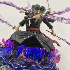 One Piece Zoro Action Figure Anime, Wano, Onigashima, Estilo 9 Espadas, Estátua - comprar online