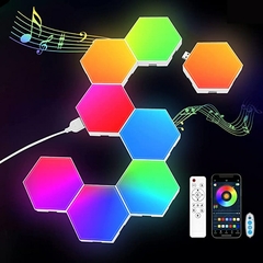 Rgbw led hexágono luz bluetooth interior luz de parede app controle remoto luz - Dr. Brauch