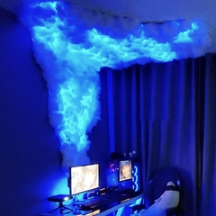 3d smart rgb led thundercloud luz, fundo decorativo, sala, efeitos de iluminaç? na internet