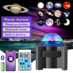 Imagem do Aurora estrelado galáxia projetor luz bluetooth falante música planeta luz da noite estrela nebulosa lâmpadas para o quarto luzes do norte