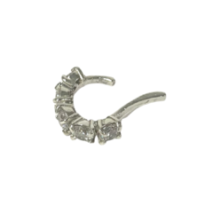 Piercing em ouro branco com topázio - buy online