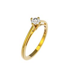 ANEL DE NOIVADO EM OURO AMARELO EM DIAMANTE 20 PONTOS- TRUST20 - comprar online