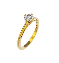 ANEL DE NOIVADO OURO AMARELO E DIAMANTE DE 50 PONTOS - TRUST50 - comprar online