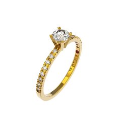 ANEL DE NOIVADO EM OURO AMARELO E DIAMANTE DE 30 PONTOS - BELIEVE30 - buy online