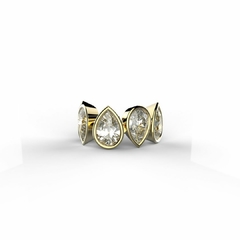 Piercing em Prata banhado a Ouro 18K com Cristais - comprar online