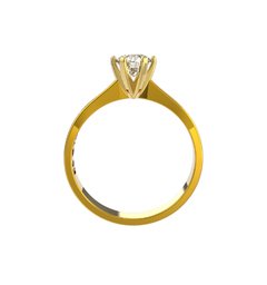 ANEL DE NOIVADO OURO AMARELO E DIAMANTE 50 PONTOS - LOVE 50 on internet