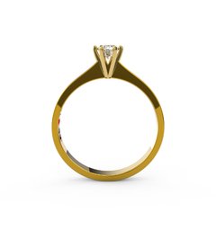 ANEL DE NOIVADO OURO AMARELO E DIAMANTE 20 PONTOS - LOVE 20 na internet