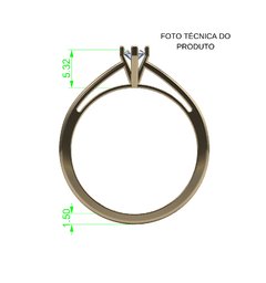 ANEL DE NOIVADO OURO E DIAMANTE DE 10 PONTOS- TRUST10 - online store