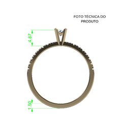 ANEL DE NOIVADO OURO AMARELO E DIAMANTE DE 10 PONTOS - BELIEVE10 - loja online