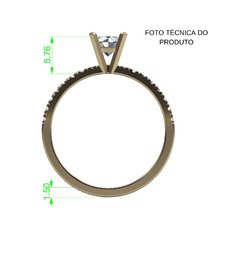 ANEL DE NOIVADO OURO AMARELO E DIAMANTE DE 50 PONTOS - BELIEVE50 - online store